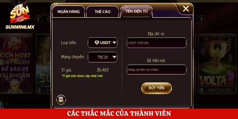 Rút Tiền Sunwin - Hướng Dẫn Nhận Tiền Về Tài Khoản Nhanh 5 Các thắc mắc của thành viên