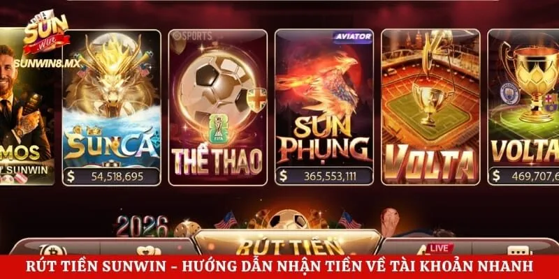 Rút Tiền Sunwin - Hướng Dẫn Nhận Tiền Về Tài Khoản Nhanh 