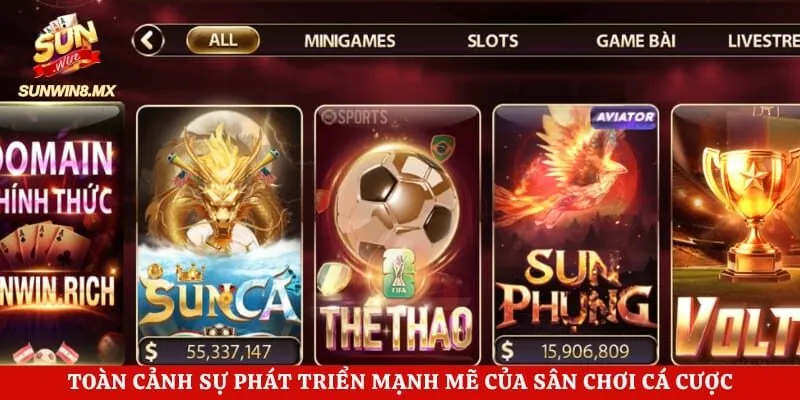 Toàn cảnh sự phát triển mạnh mẽ của sân chơi cá cược 