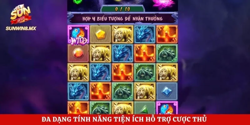 Đa dạng tính năng tiện ích hỗ trợ cược thủ 