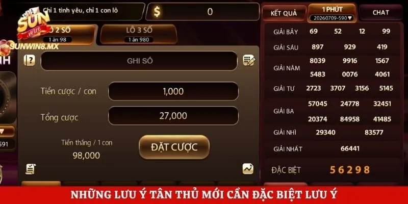 Xổ Số Sunwin 4 Những lưu ý tân thủ mới cần đặc biệt lưu ý