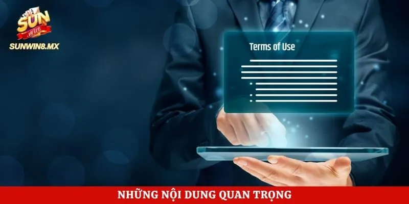 Điều Kiện Sử Dụng 3 Những nội dung quan trọng