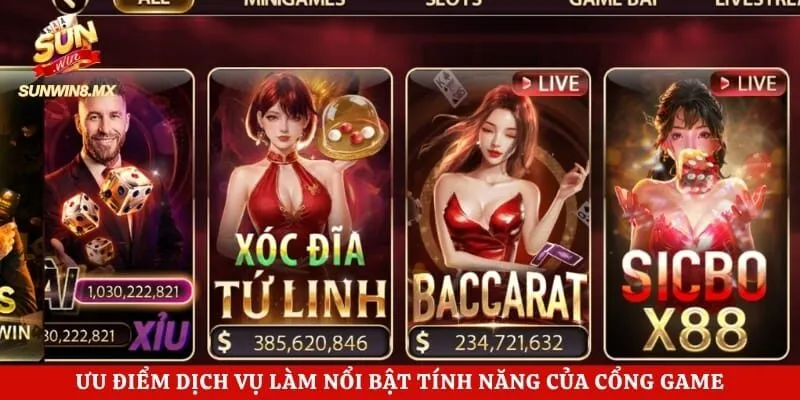 Giới Thiệu Sunwin 3 Ưu điểm dịch vụ làm nổi bật tính năng của cổng game